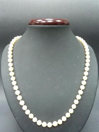 Collier perles de culture en shoker diam...