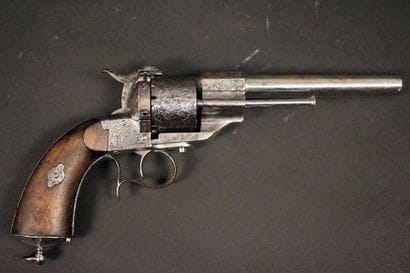 Revolver Lefaucheux 1858 calibre 12mm à broche,...