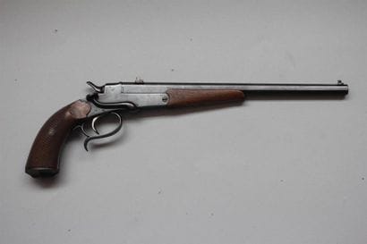 Grand pistolet de tir ou de salon à canon...