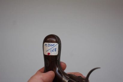 Curieux pistolet de voyage à coffre à silex...