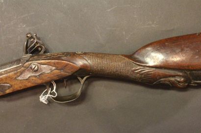 Petit fusil à silex de dame ou d'enfant monté...