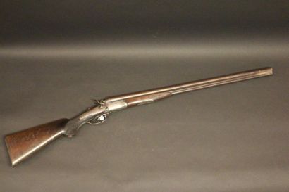 Fusil drilling à chien signé 