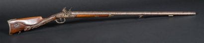 Somptueux fusil double à silex tardif par...