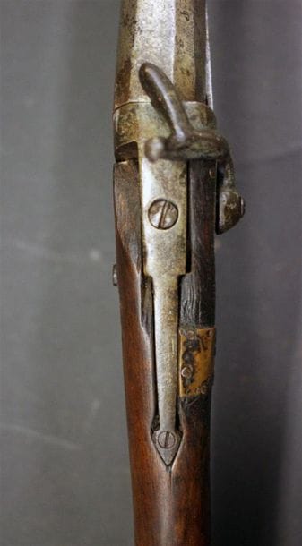 Fusil monocoup calibre 12 à broche, ouverture...