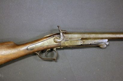 Fusil monocoup calibre 12 à broche, ouverture...