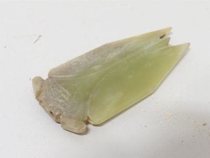 Sujet en néphrite verte représentant une...