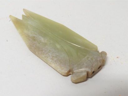Sujet en néphrite verte représentant une...