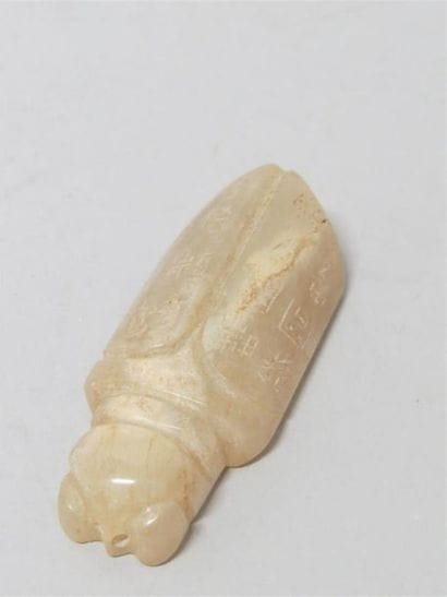 Sujet en néphrite blanche représentant une...