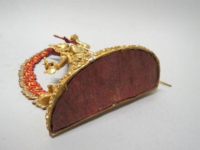 Sujet en bronze doré représentant Sarvabouddhadakini...
