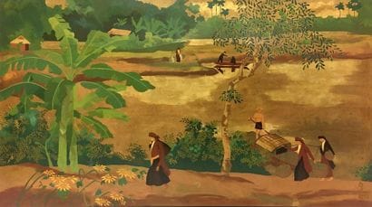 Van Ha TRAN (1911-?)
Bord de rivière
Laque
48...