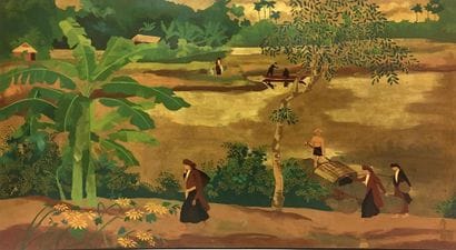 Van Ha TRAN (1911-?)
Bord de rivière
Laque
48...