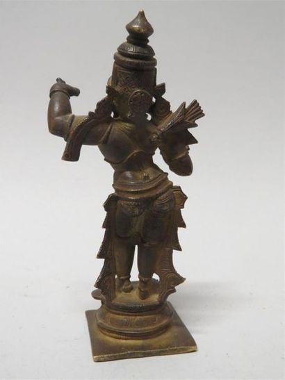 Sujet en bronze représentant Rama adolescent.
Inde,...