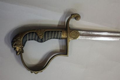 Sabre de parade allemande, lame gravée à...
