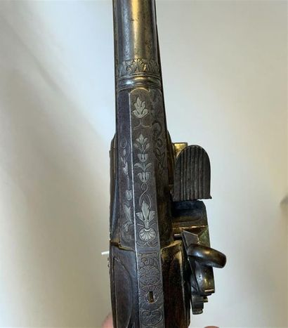 Joli pistolet de demi-arçon espagnol monté...