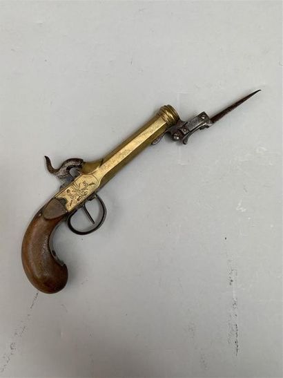 Pistolet de poche à percussion, à coffre...