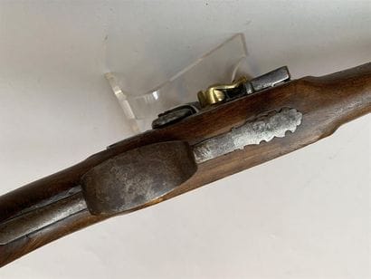 Grand pistolet à silex début XIX eme. Arme...