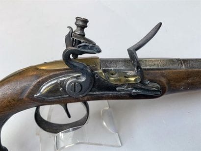 Grand pistolet à silex début XIX eme. Arme...
