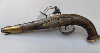 Grand pistolet à silex début XIX eme. Arme...