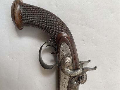 Grand pistolet de vénerie à percussion et...