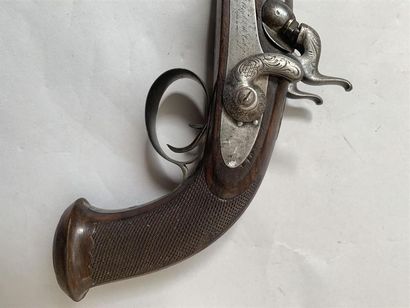 Grand pistolet de vénerie à percussion et...