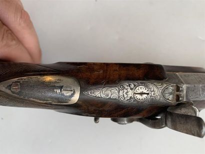 Fort pistolet à percussion Anglais de très...