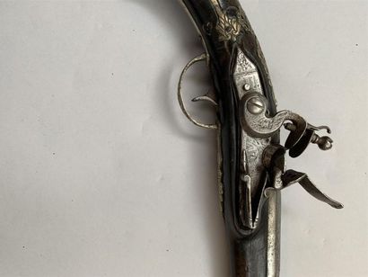 Grand pistolet à silex pour l'Orient, canon...
