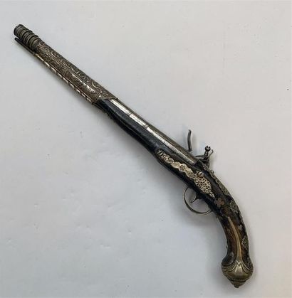Grand pistolet à silex pour l'Orient, canon...