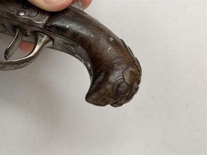 Très joli pistolet de gousset à silex mi...