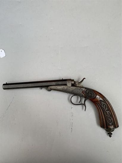 Intéressant pistolet de tir à système époque...