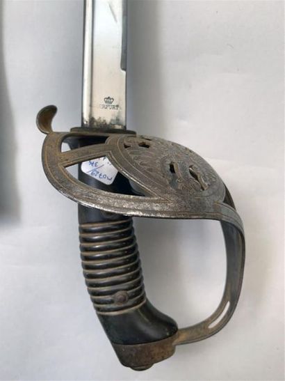 Sabre de cavalerie prussien, lame droite,...