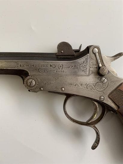 Pistolet de tir mono-coup basculant calibre...