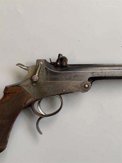 Pistolet de tir mono-coup basculant calibre...