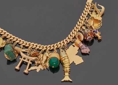 18 k (750 thousandths) yellow gold bracelet...