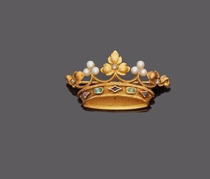 18 k (750 thousandths) yellow gold brooch...
