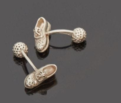 TIFFANY

Pair of silver cufflinks featuring...