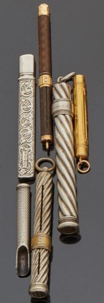 Set of mechanical pencils, pencil and case,...