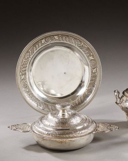CHAMBERY BEFORE 1750

Bowl covered in silver,...