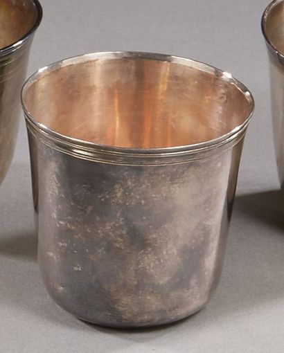 Timbale, also known as curon, in silver lined...