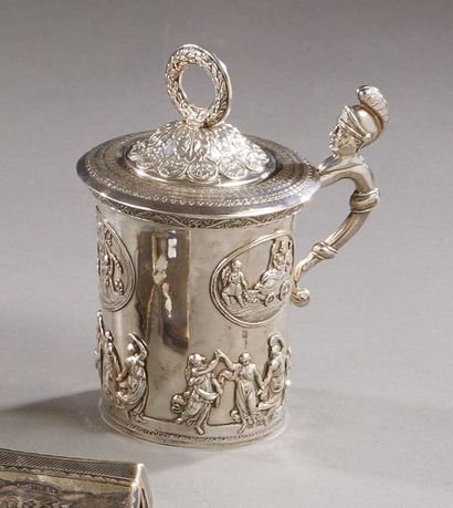 Covered mug in 84 zolotniks (875 thousandths)...