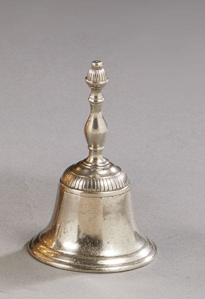 Silver plated metal service bell, the grip...