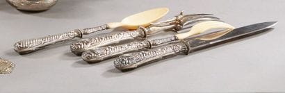 Large cutlery set including a fork and a...