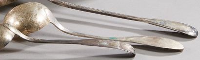 Silver ladle uniplat model with engraved...