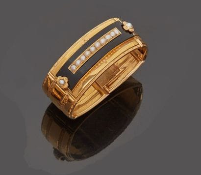 Semi rigid articulated bracelet in 18 k (750...