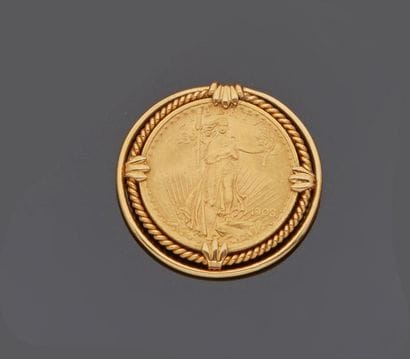 18 k (750 thousandths) yellow gold medal...