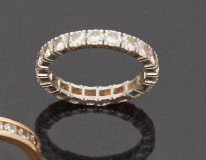 American platinum wedding ring set with 22...