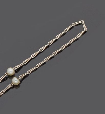 18 k (750 thousandths) white gold watch chain...