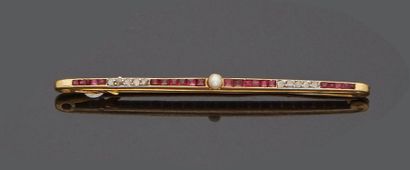 18 k (750 thousandths) yellow gold barrette...