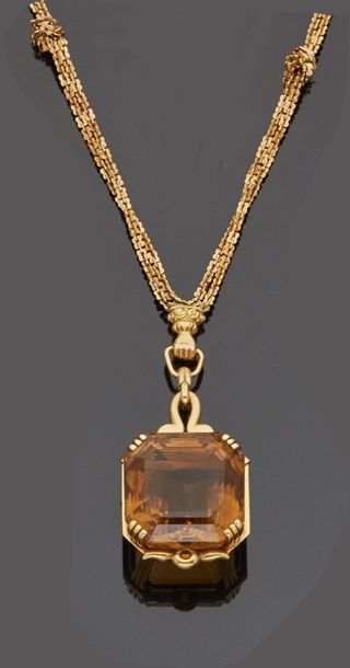 18 k (750 thousandths) yellow gold pendant...