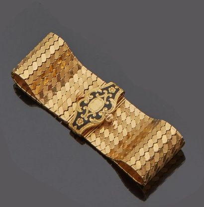 Soft bracelet in 18 k (750 thousandths) yellow...