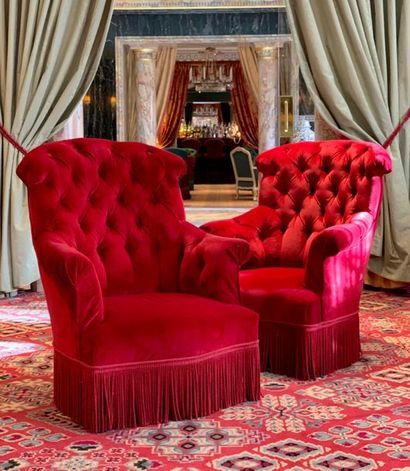 Paire de fauteuils confortables de style...